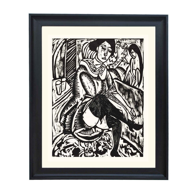 Woman Tying Her Shoe by Ernst Ludwig Kirchner Art Print