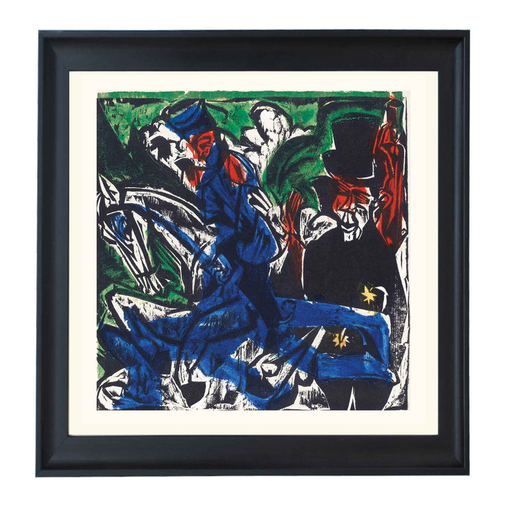 Peter Schlemihl's Wondrous Story Schlemihl Encounters the Little Gray Man on the Road by Ernst Ludwig Kirchner Art Print