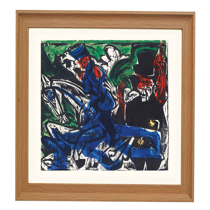 Peter Schlemihl's Wondrous Story Schlemihl Encounters the Little Gray Man on the Road by Ernst Ludwig Kirchner Art Print