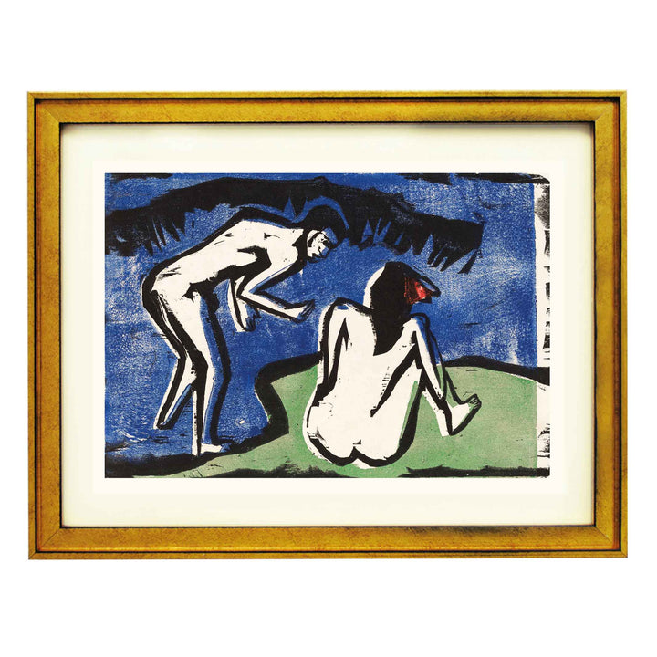 Bathing Couple by Ernst Ludwig Kirchner Art Print