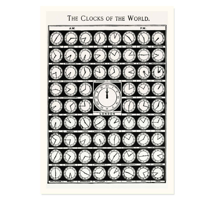 The Clocks of the World from Medicology Art Print