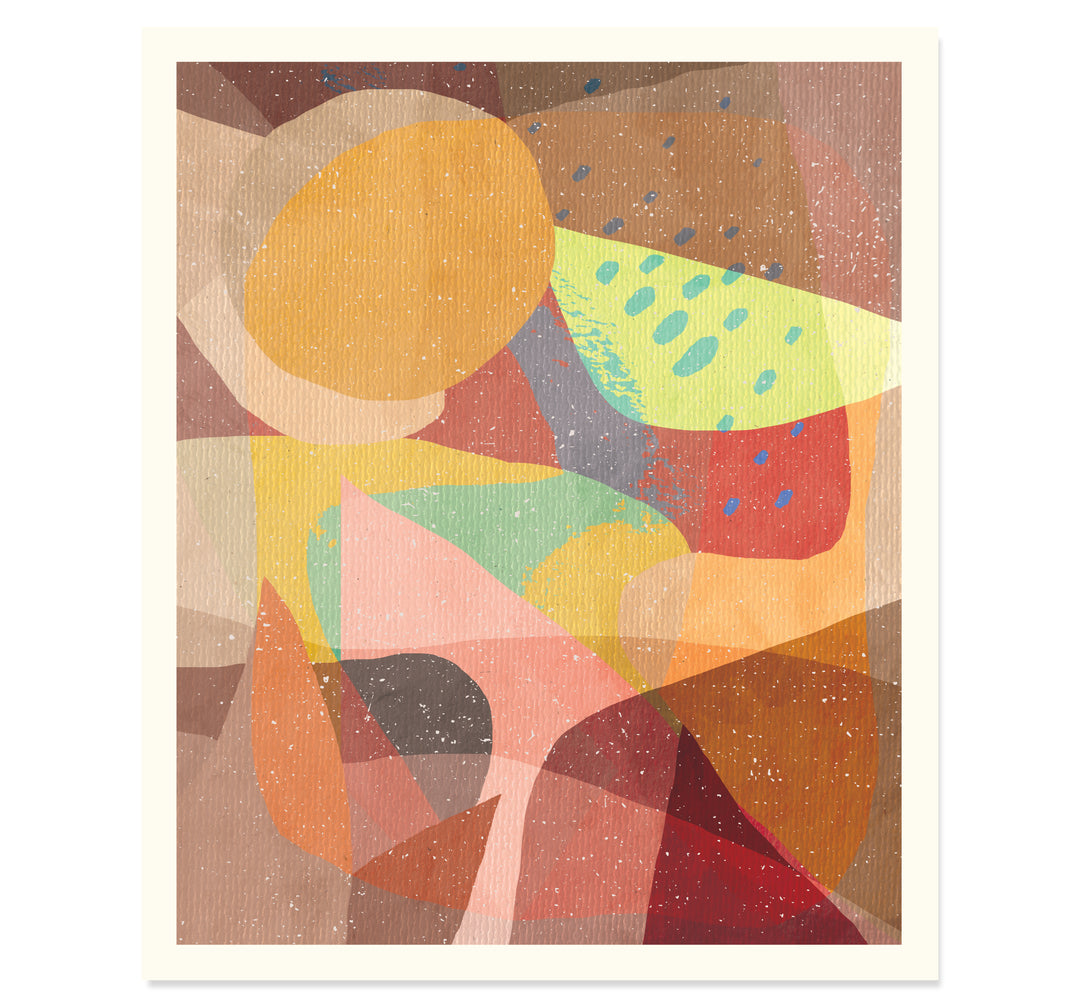 Pastel Shapes a Watermelon Art Print