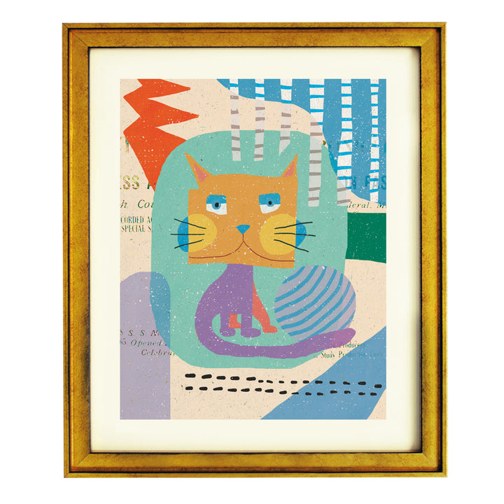 Fat Cheeks Cat Art Print