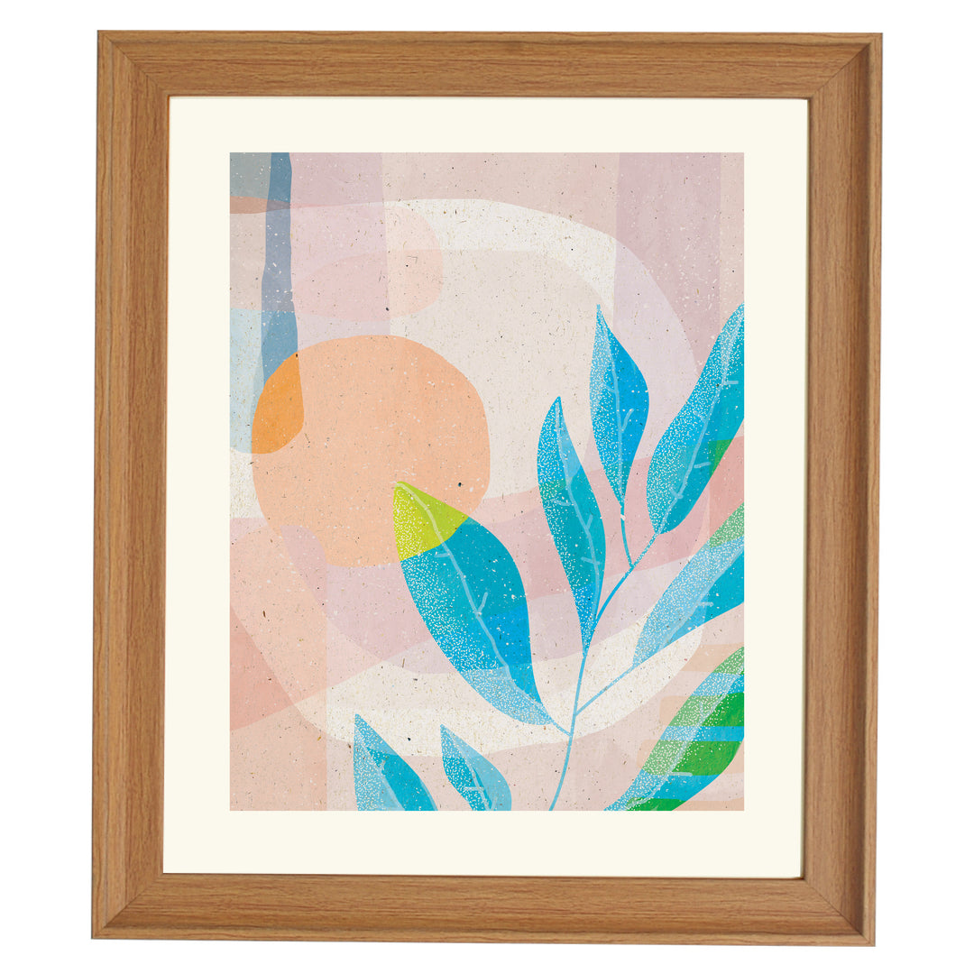 Blue Leaves Art Print