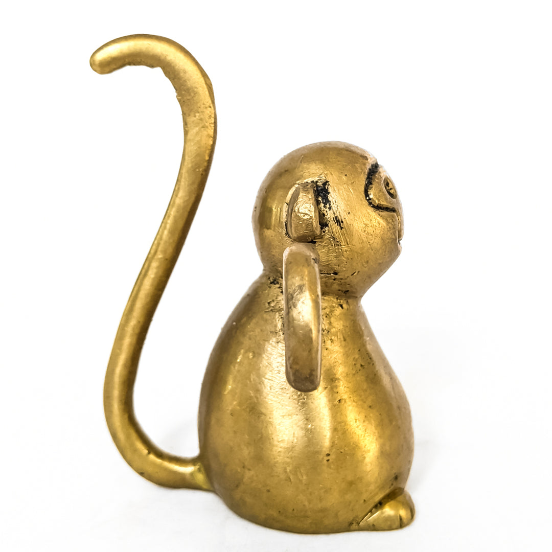 Handcrafted Monkey Figurine in Brass