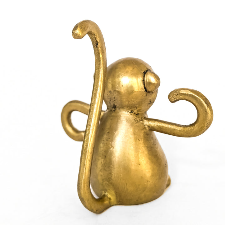 Handcrafted Monkey Figurine in Brass