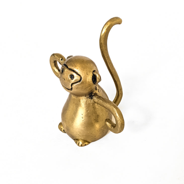 Handcrafted Monkey Figurine in Brass