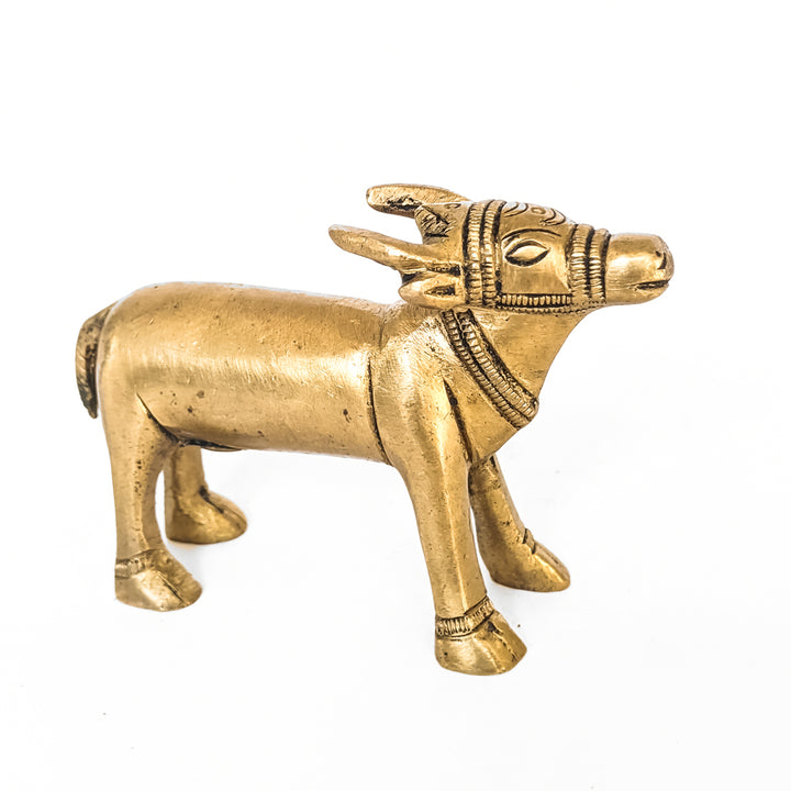 Handcrafted Cow Figurine in Brass