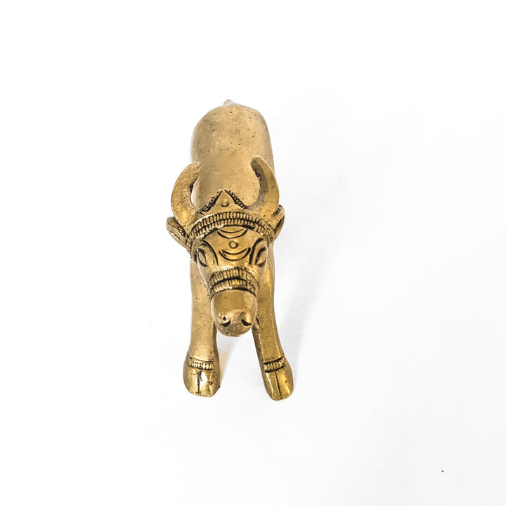Handcrafted Cow Figurine in Brass