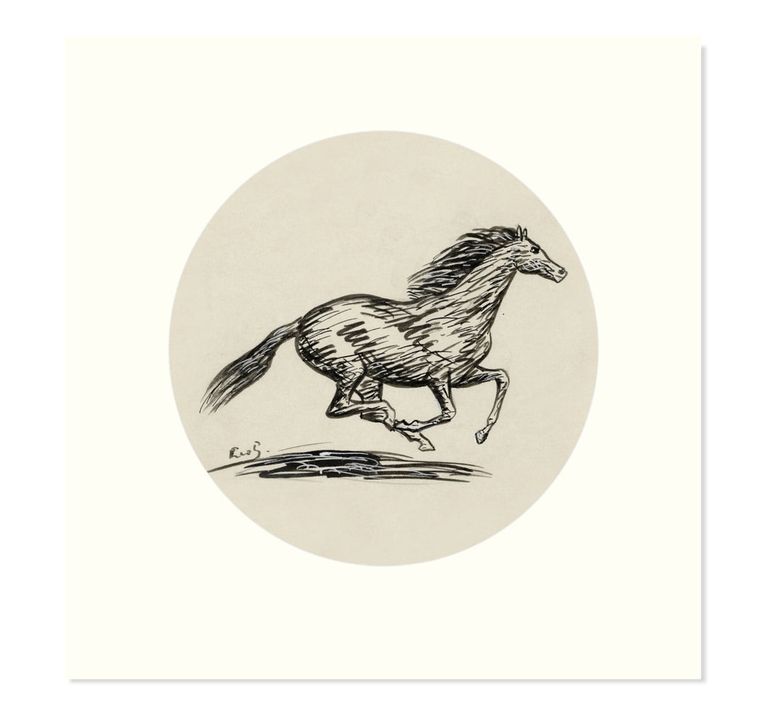 A galloping horse art print