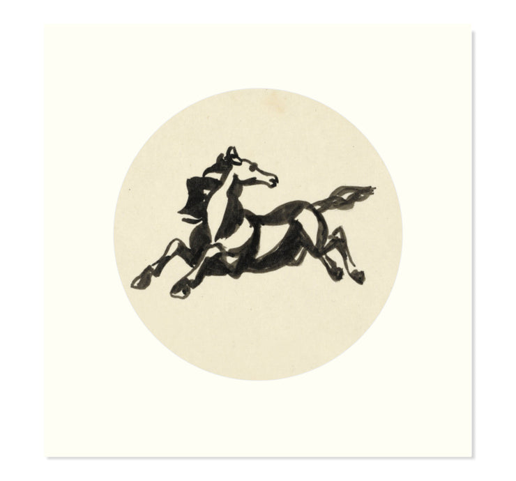 The jumping horse art print