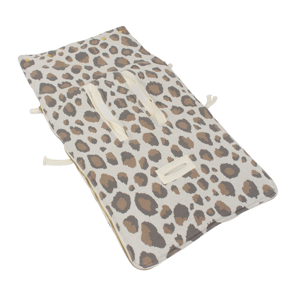 Organic Cotton Baby Footmuff | Panther Patterned