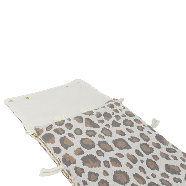 Organic Cotton Baby Footmuff | Panther Patterned