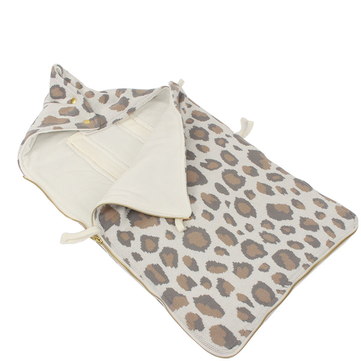 Organic Cotton Baby Footmuff | Panther Patterned