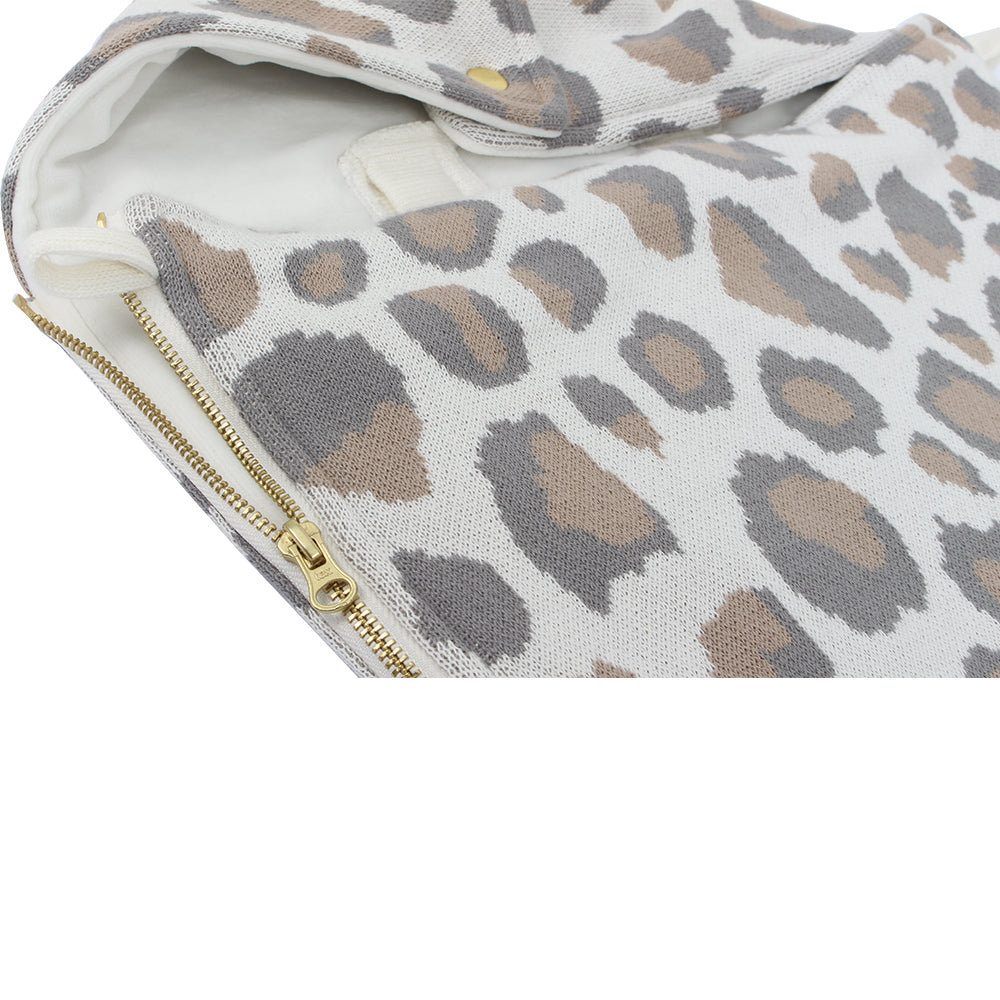 Organic Cotton Baby Footmuff | Panther Patterned