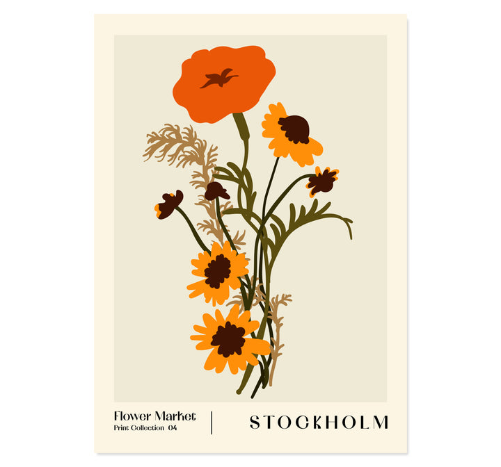 Flower Market. Stockholm Art Print