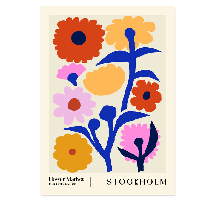 Flower Market. Stockholm Art Print