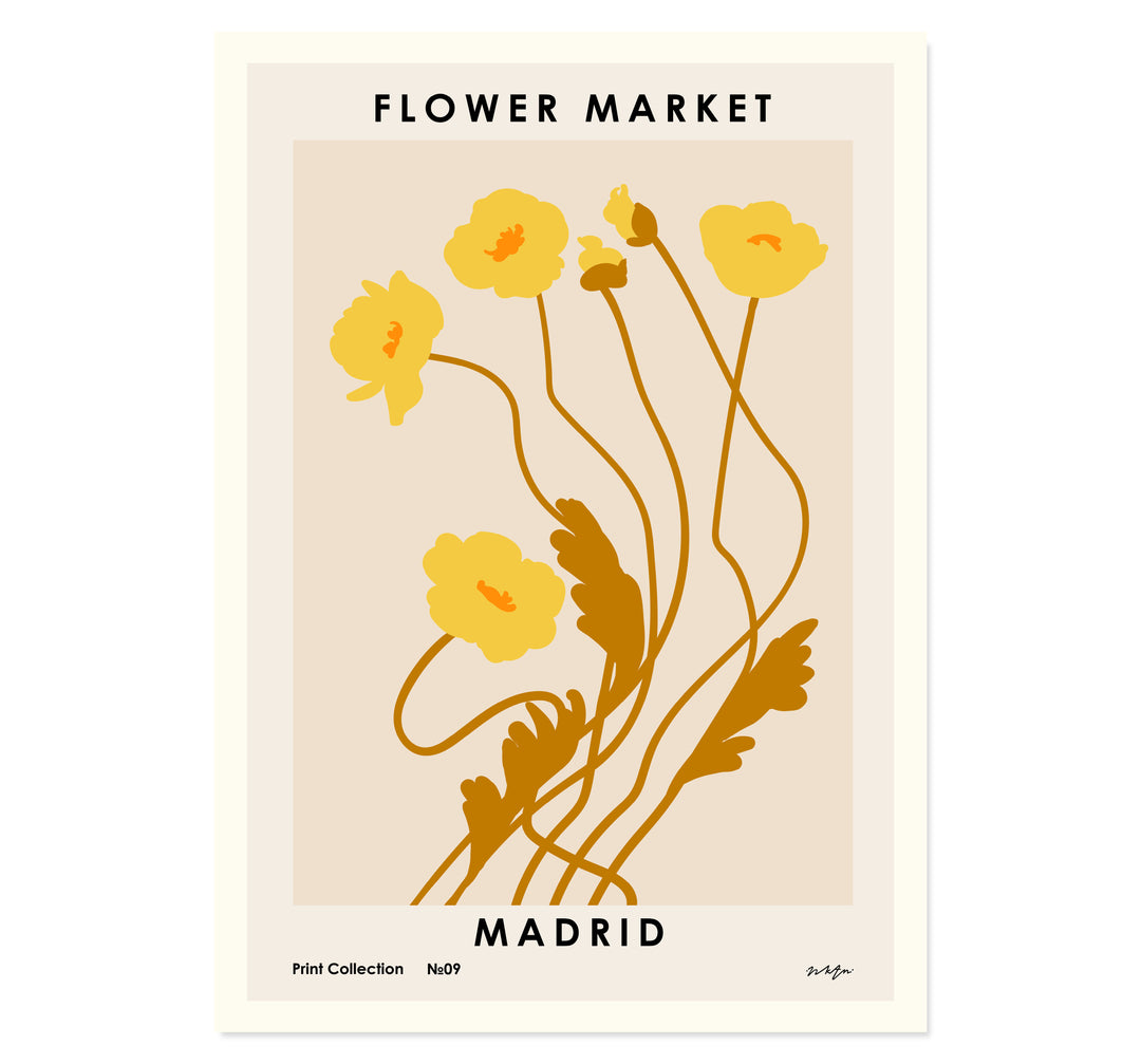 Flower Market. Madrid Art Print