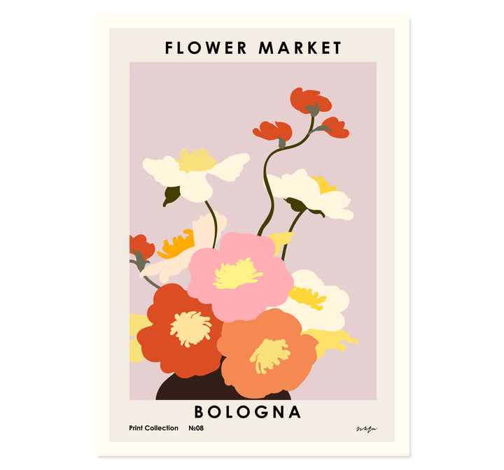 Flower Market. Bologna Art Print