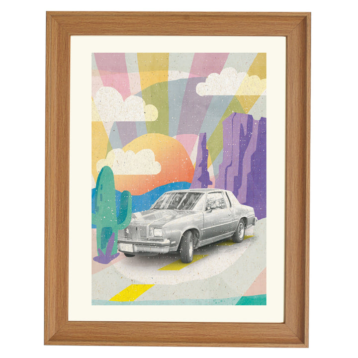 Vintage Car in the Desert Art Print