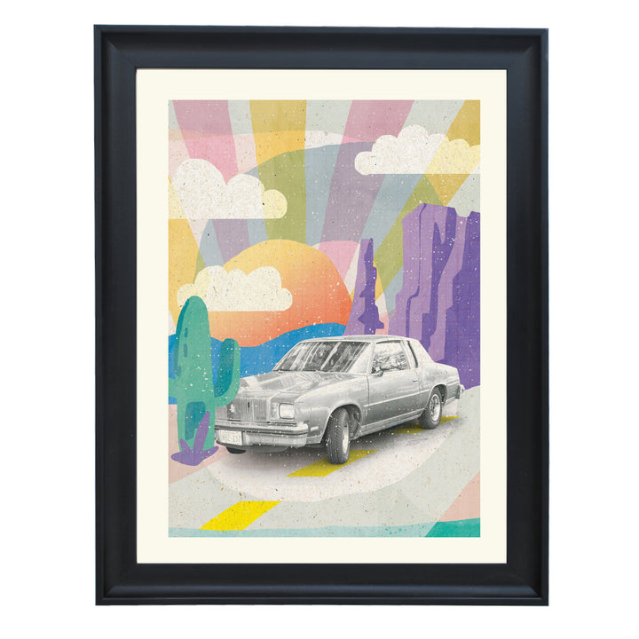 Vintage Car in the Desert Art Print