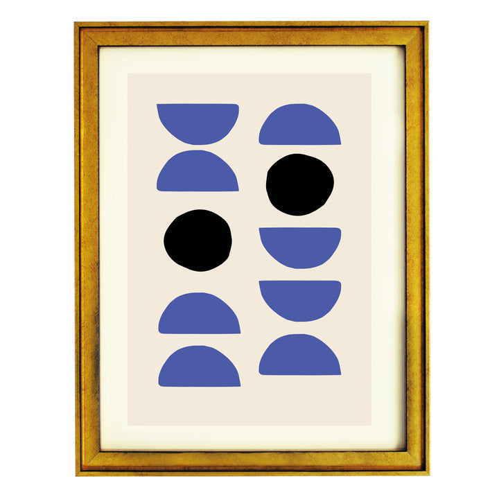 Blue Shapes Art Print