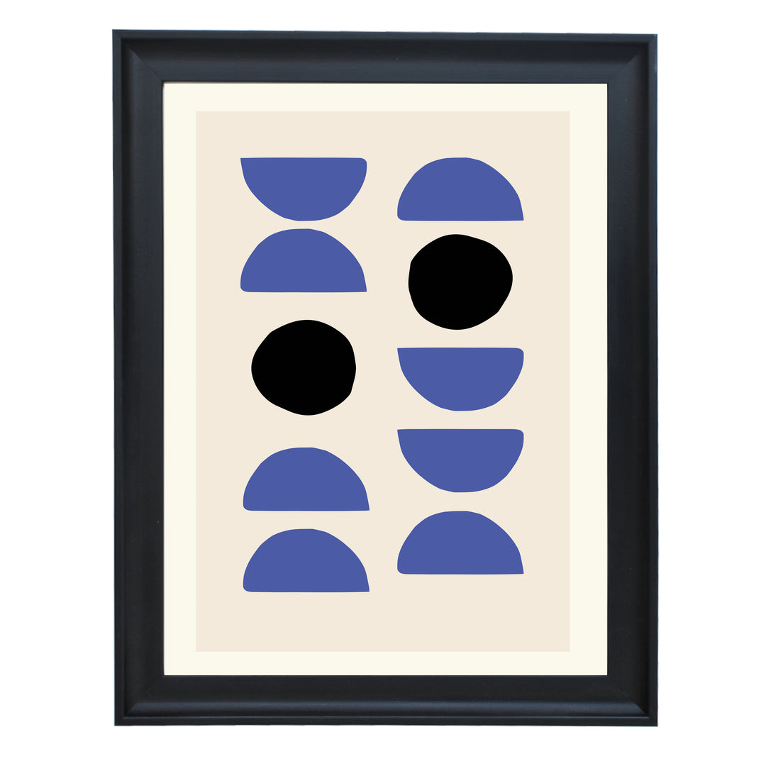 Blue Shapes Art Print