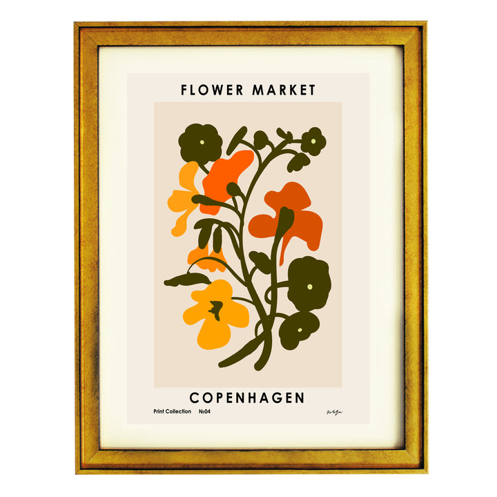 Flower Market Copenhagen Art Print