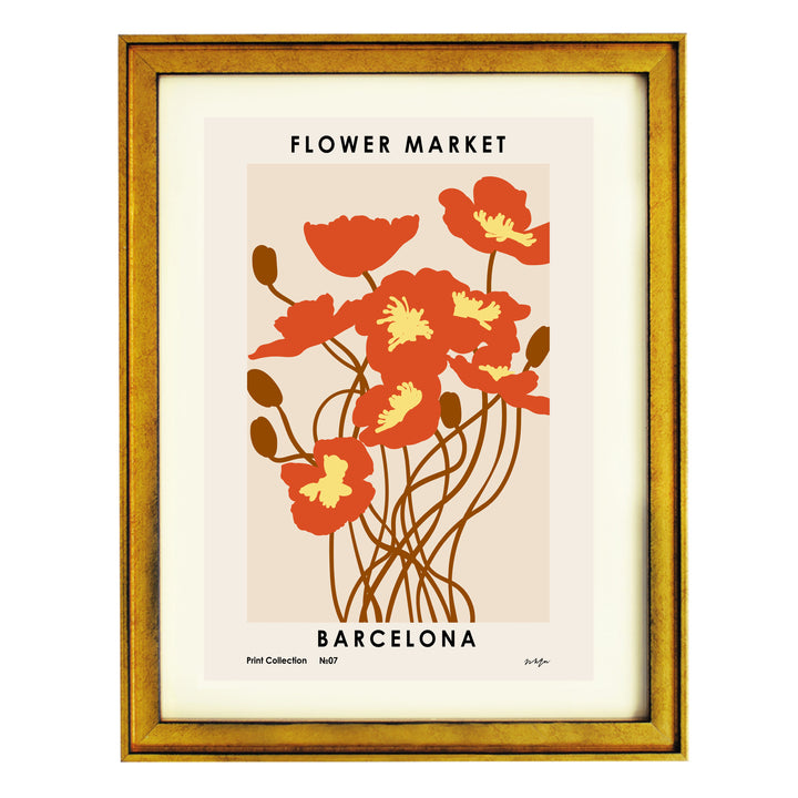 Flower Market. Barcelona Art Print