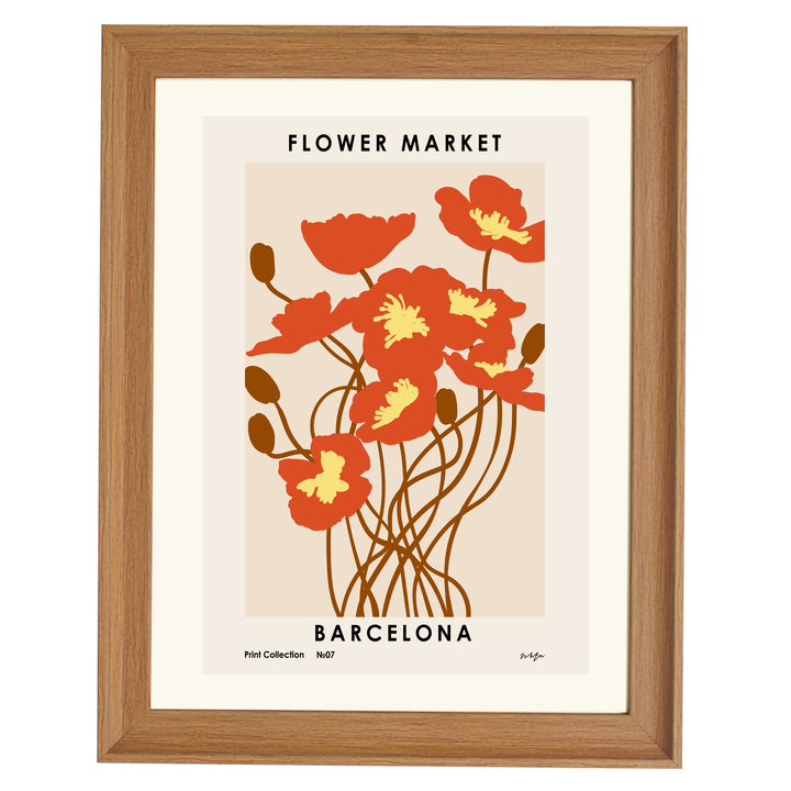 Flower Market. Barcelona Art Print