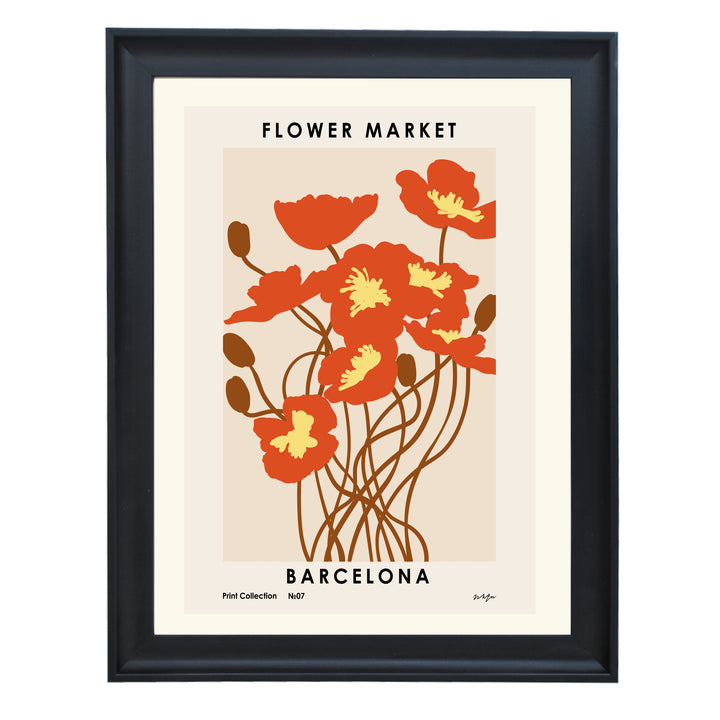 Flower Market. Barcelona Art Print