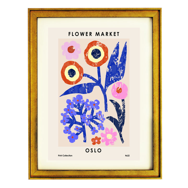 Flower Market. Oslo Art Print