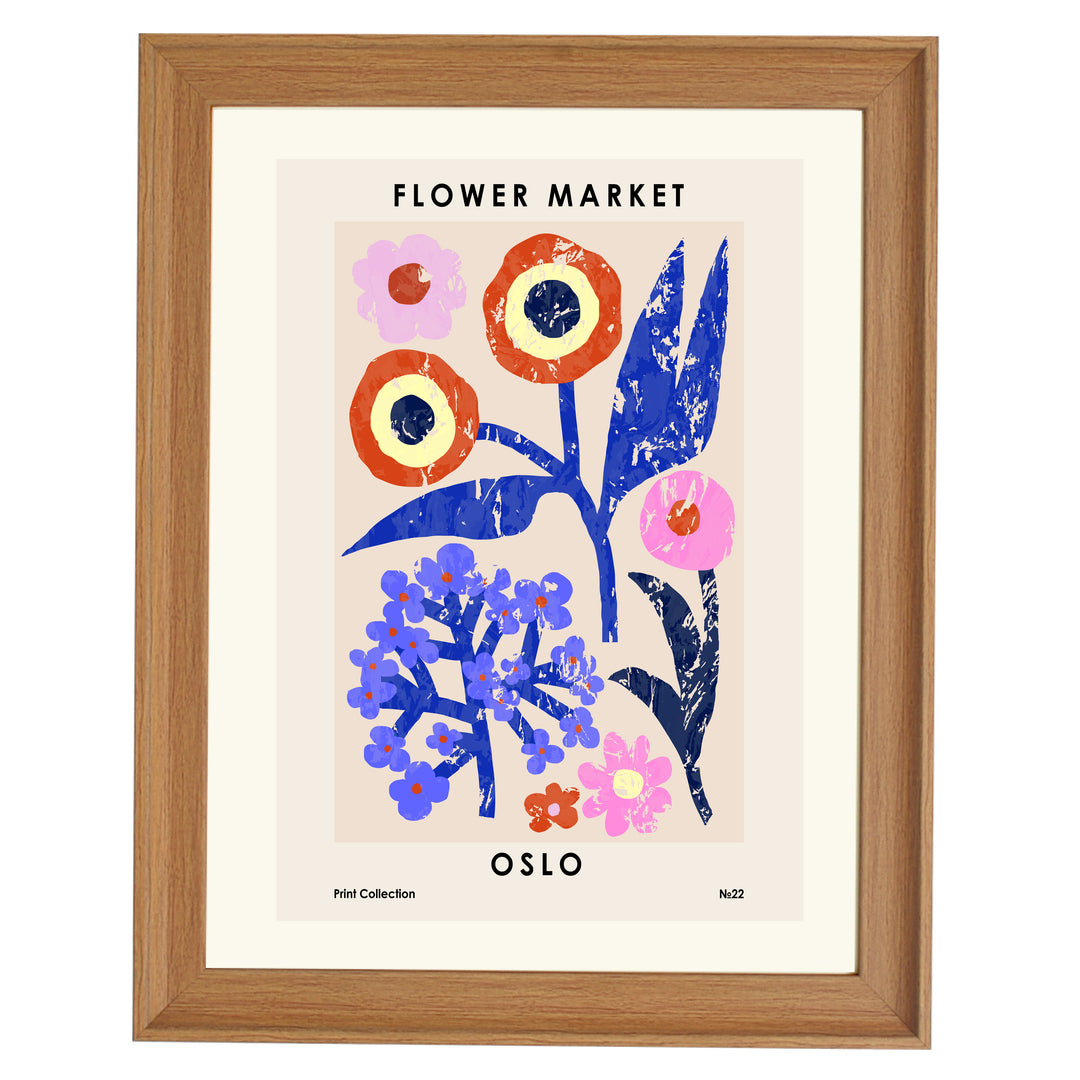 Flower Market. Oslo Art Print