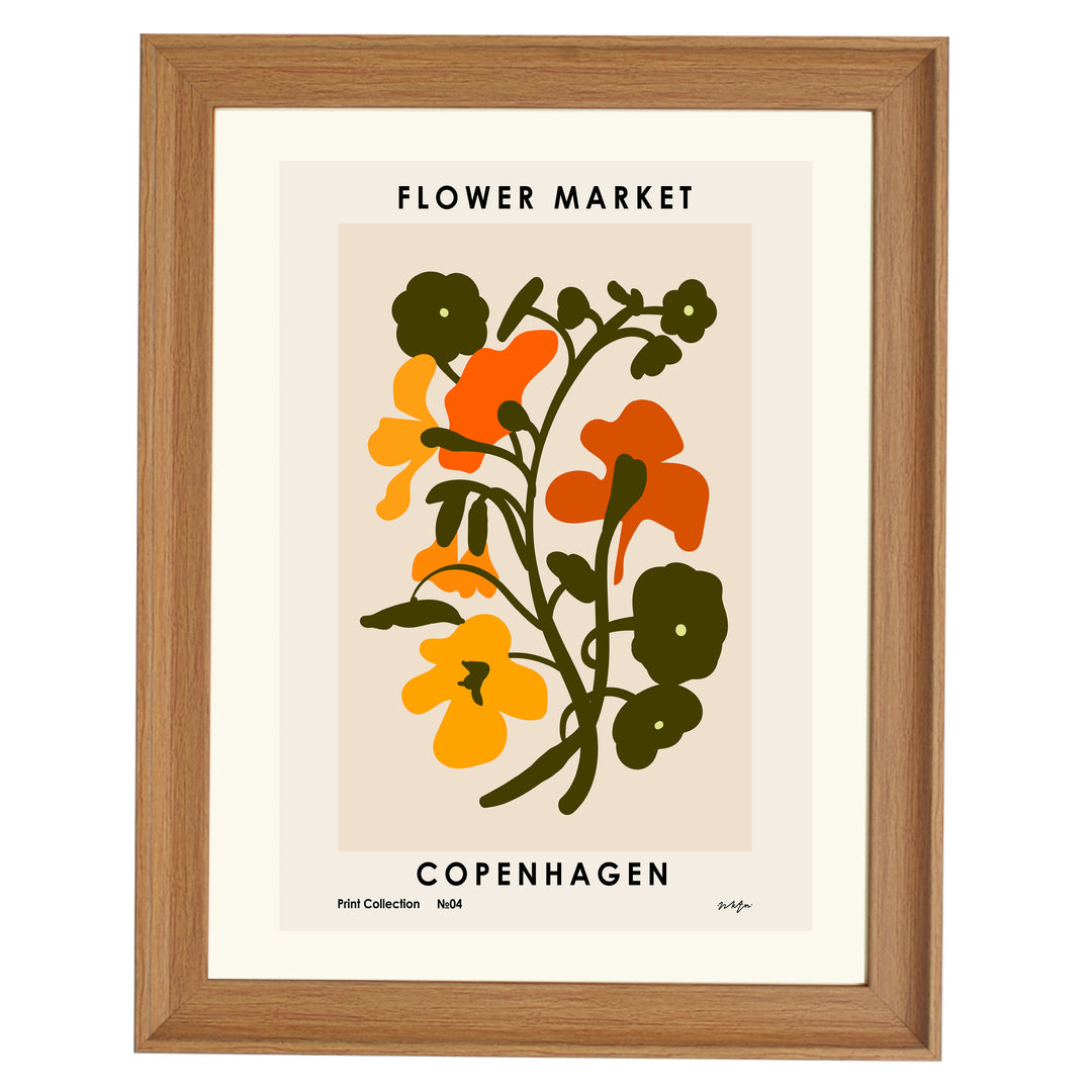 Flower Market Copenhagen Art Print