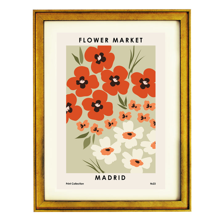 Flower Market Madrid Art Print