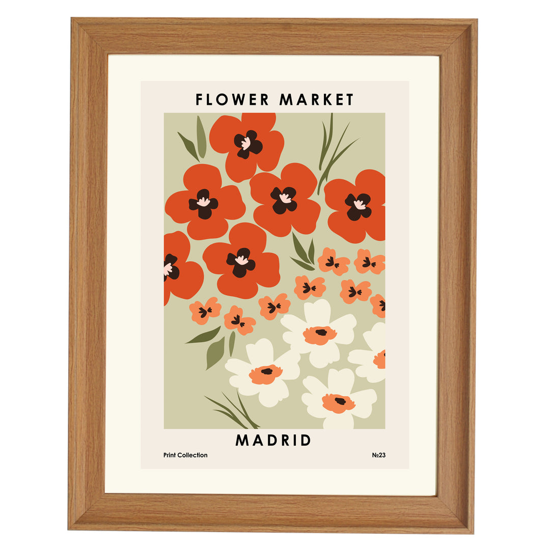 Flower Market Madrid Art Print