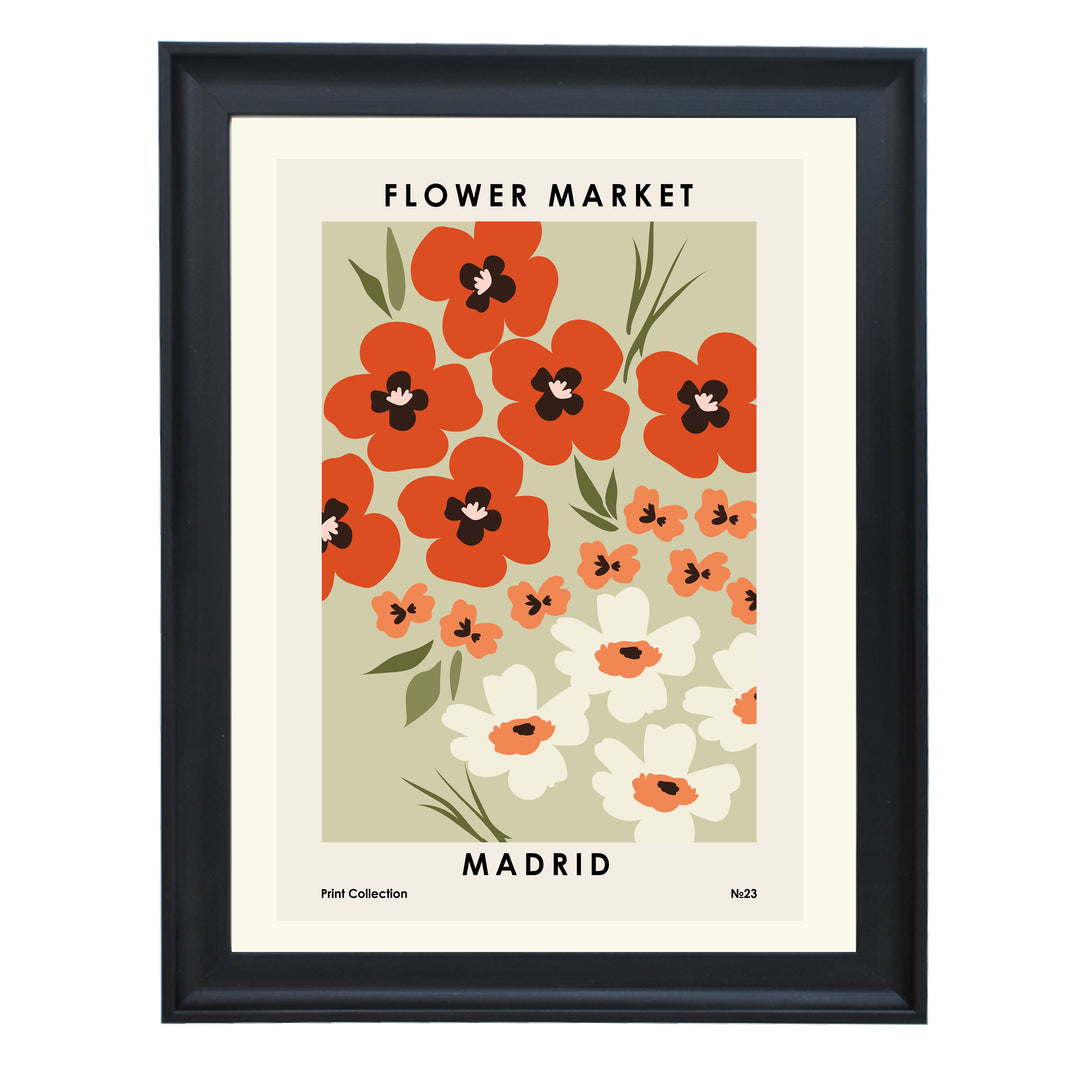 Flower Market Madrid Art Print