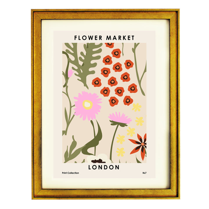 Flower Market London Art Print