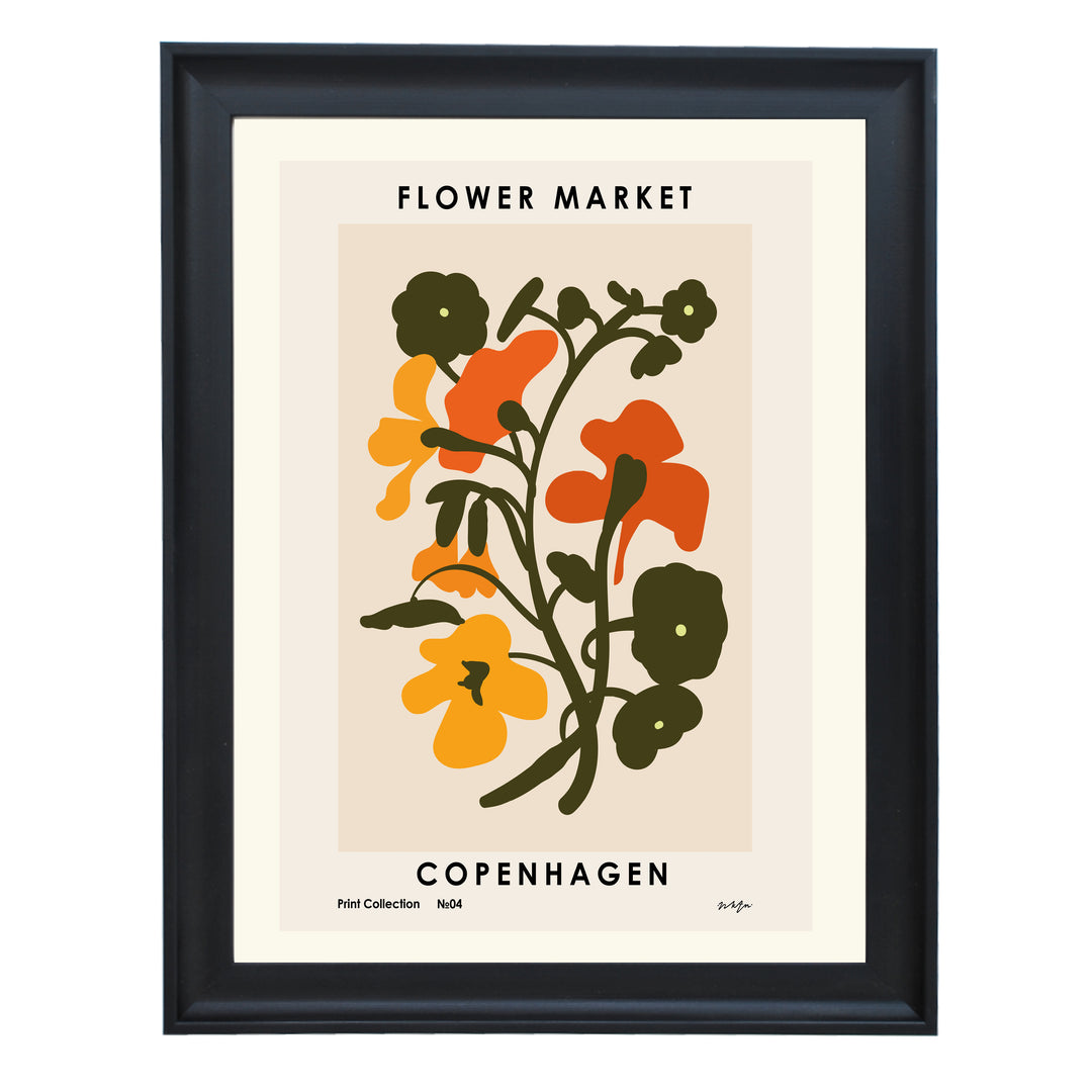 Flower Market Copenhagen Art Print