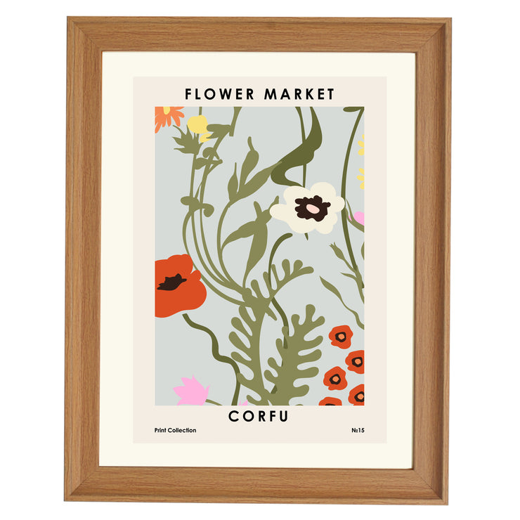 Flower Market Corfu Art Print