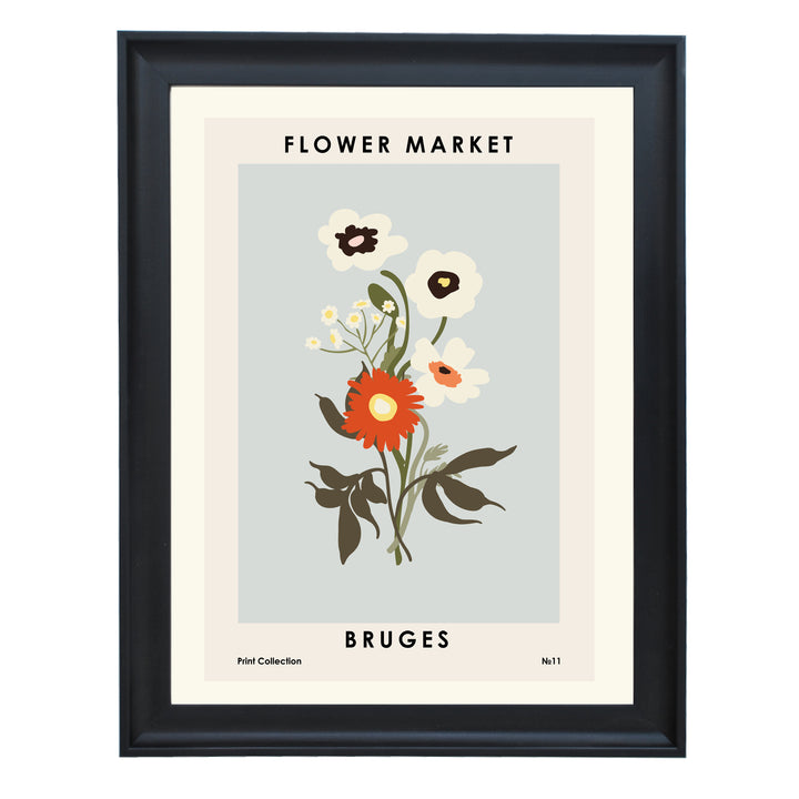 Flower Market Bruges Art Print