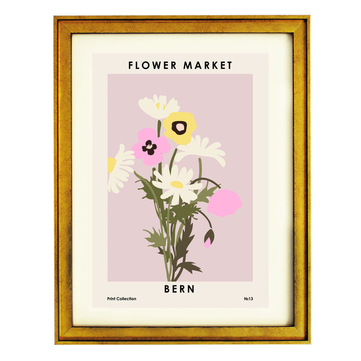 Flower Market Bern Art Print