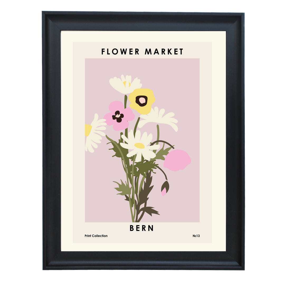 Flower Market Bern Art Print