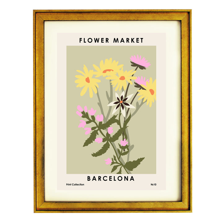 Flower Market Barcelona Art Print