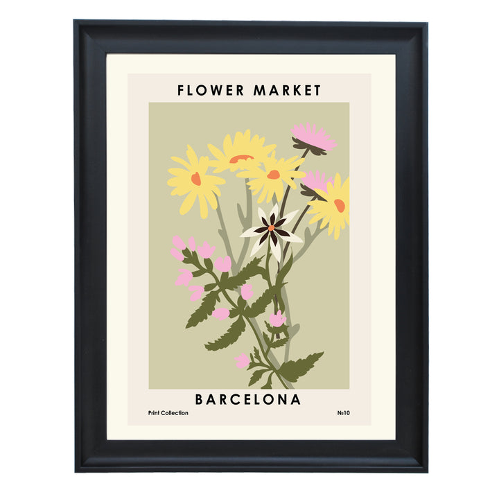 Flower Market Barcelona Art Print