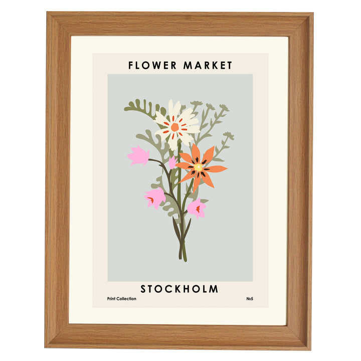 Flower Market Stockholm Art Print