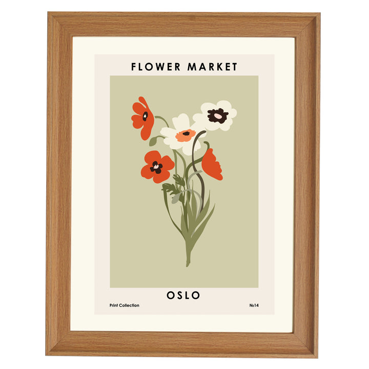 Flower Market Oslo Art Print