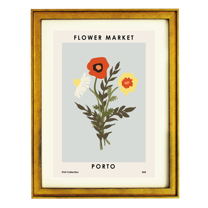 Flower Market Porto Art Print