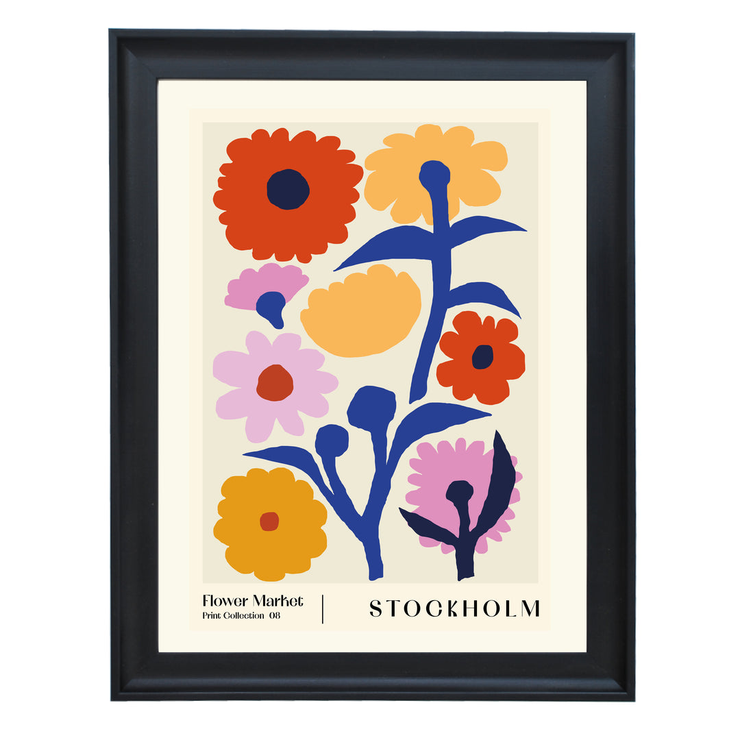 Flower Market. Stockholm Art Print