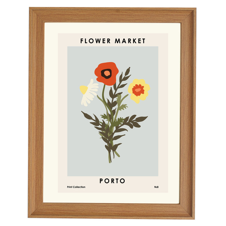 Flower Market Porto Art Print